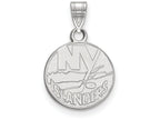 14k White Gold Nhl Logoart New York Islanders Small Pendant