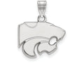14k White Gold Logoart Kansas State University Small Pendant