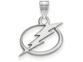 14k White Gold Nhl Logoart Tampa Bay Lightning Small Pendant
