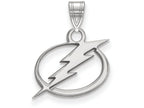14k White Gold Nhl Logoart Tampa Bay Lightning Small Pendant