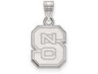14k White Gold Logoart North Carolina State University Small Pendant
