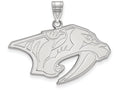 14k White Gold Nhl Logoart Nashville Predators Large Pendant