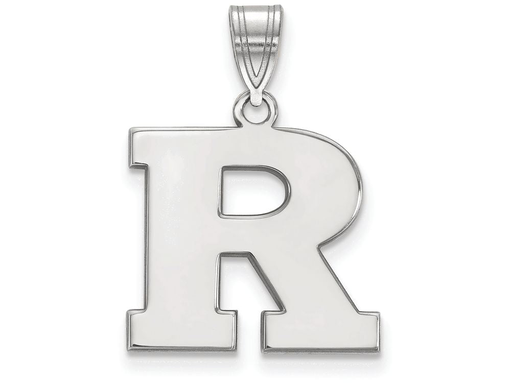 14k White Gold Logoart Rutgers Medium Pendant