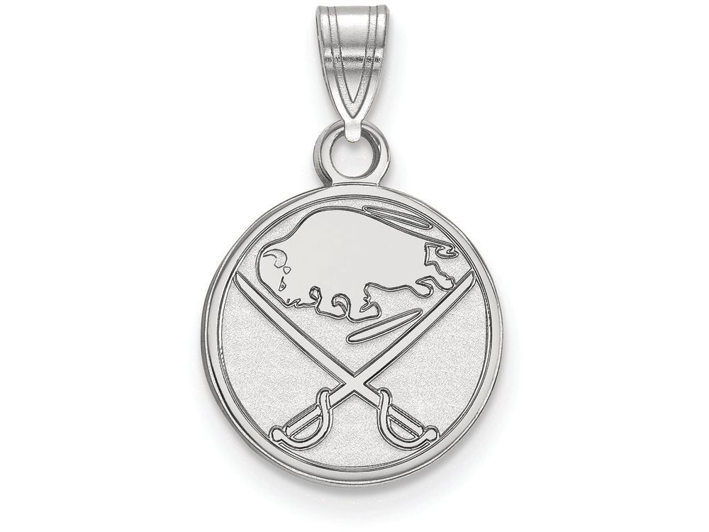 14k White Gold Nhl Logoart Buffalo Sabres Small Pendant