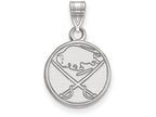 14k White Gold Nhl Logoart Buffalo Sabres Small Pendant