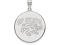 14k White Gold Logoart San Francisco State University Extra Large  Disc Pendant