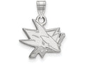 14k White Gold Nhl Logoart San Jose Sharks Small Pendant