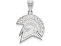14k White Gold Logoart San Jose State University Large Pendant