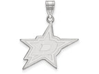 14k White Gold Nhl Logoart Dallas Stars Large Pendant