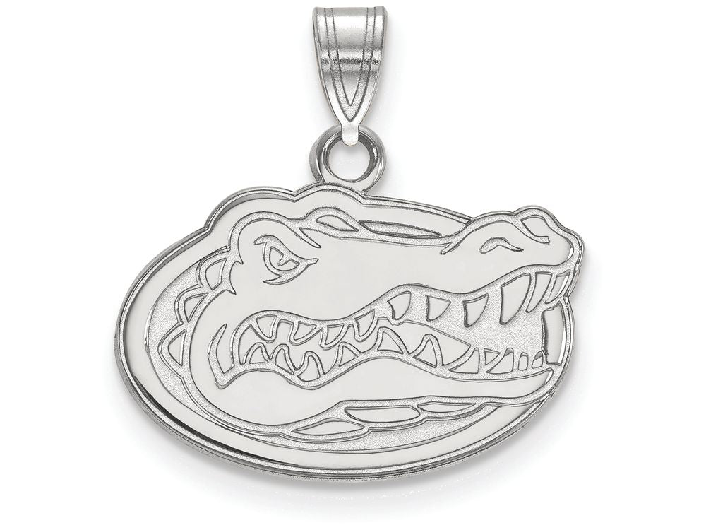 14k White Gold Logoart University Of Florida Small Pendant