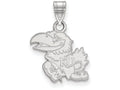 14k White Gold Logoart University Of Kansas Small Pendant