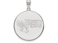 14k White Gold Logoart University Of North Texas Extra Large  Disc Pendant
