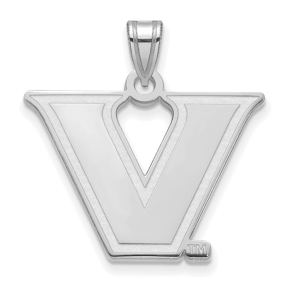 14k White Gold Logoart Vanderbilt University Large Pendant