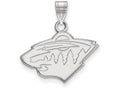 14k White Gold Nhl Logoart Minnesota Wild Small Pendant