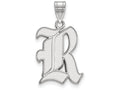 14k White Gold Logoart Rice University Large Pendant