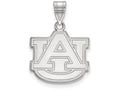 14k White Gold Logoart Auburn University Medium Pendant
