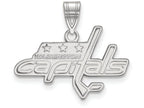14k White Gold Nhl Logoart Washington Capitals Medium Pendant