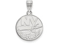 14k White Gold Nhl Logoart New York Islanders Medium Pendant