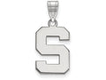 14k White Gold Logoart Michigan State University Medium Pendant