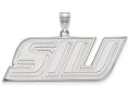 14k White Gold Logoart Southern Illinois University Medium Pendant