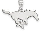 14k White Gold Logoart Southern Methodist University Medium Pendant