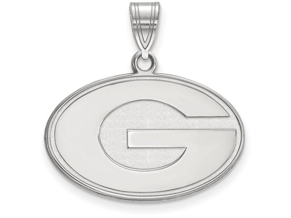14k White Gold Logoart University Of Georgia Medium Pendant
