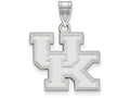 14k White Gold Logoart University Of Kentucky Medium Pendant