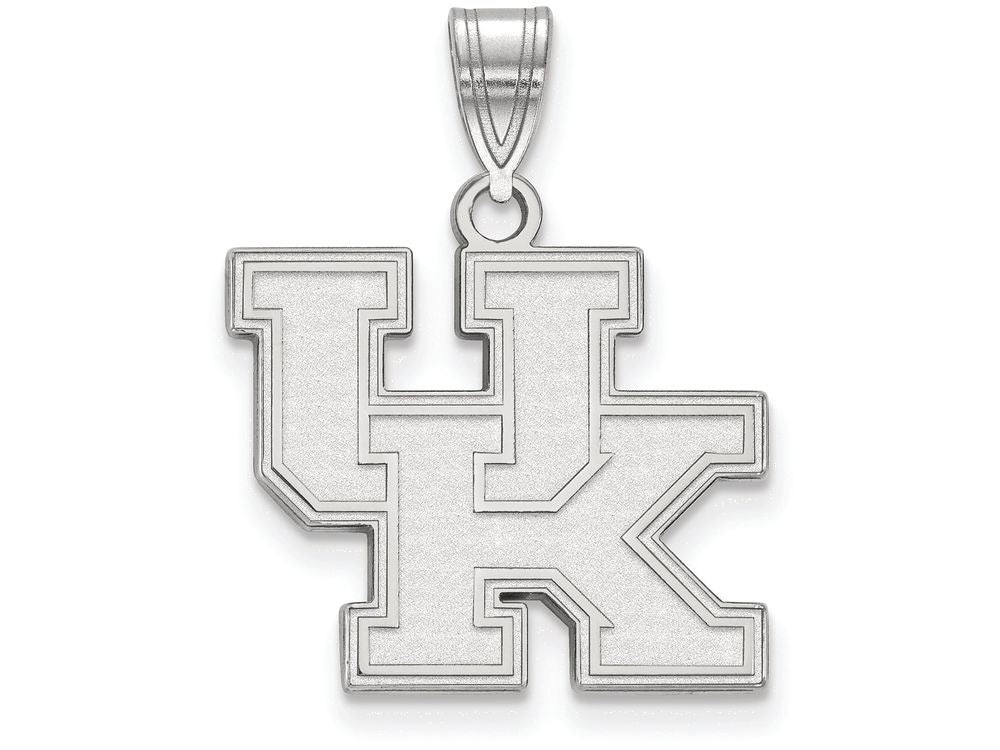 14k White Gold Logoart University Of Kentucky Medium Pendant