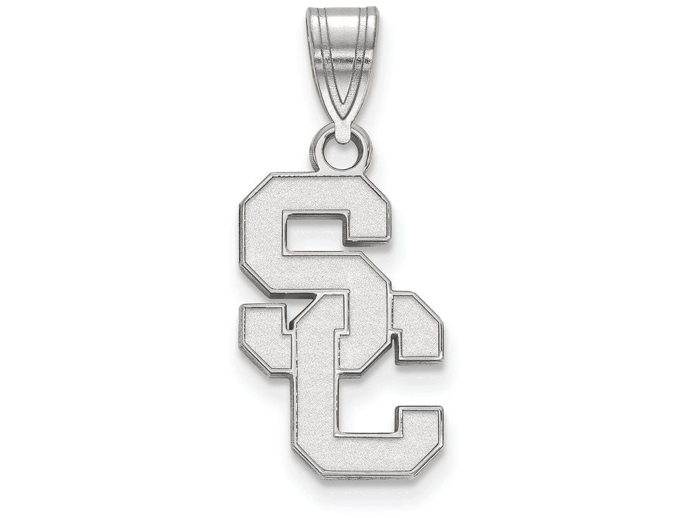 Logoart 14k White Gold University Of Southern California Medium Pendant