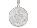 14k White Gold Logoart University Of Louisiana At Lafayette Extra Large  Pendant