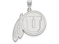 14k White Gold Logoart University Of Utah Extra Large  Pendant