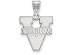 14k White Gold Logoart University Of Virginia Medium Pendant