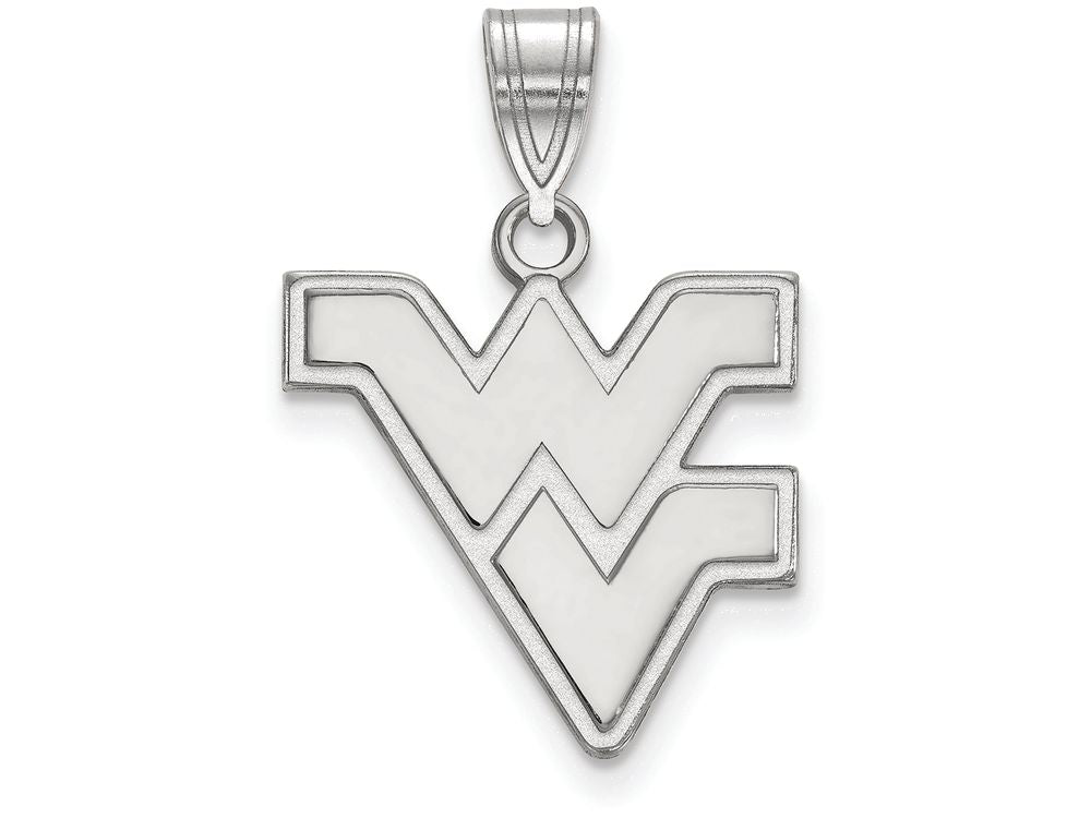 14k White Gold Logoart West Virginia University Medium Pendant