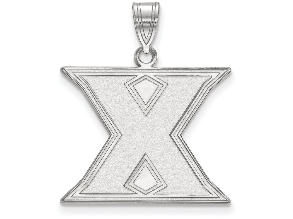 14k White Gold Logoart Xavier University Large Pendant