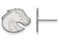 14k White Gold Logoart Boise State University Small Post Earrings