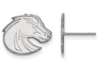 14k White Gold Logoart Boise State University Small Post Earrings