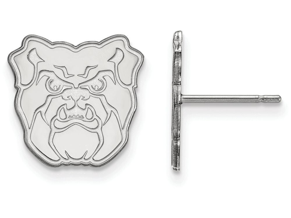 14k White Gold Logoart Butler University Small Post Earrings
