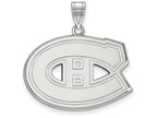 14k White Gold Nhl Logoart Montreal Canadiens Large Pendant