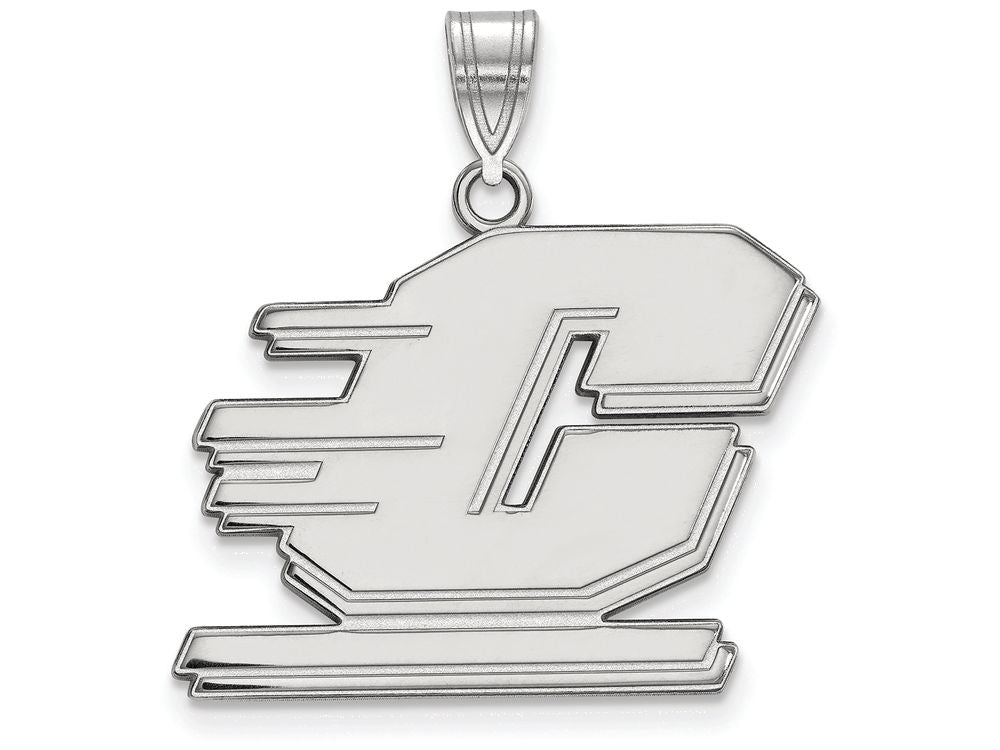 14k White Gold Logoart Central Michigan University Large Pendant