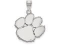 14k White Gold Logoart Clemson University Large Pendant