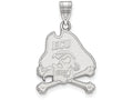 14k White Gold Logoart East Carolina University Large Pendant