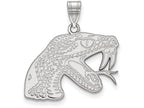 14k White Gold Logoart Florida Aandm University Large Pendant