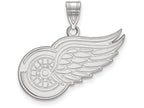 14k White Gold Nhl Logoart Detroit Red Wings Large Pendant