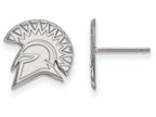 14k White Gold Logoart San Jose State University Small Post Earrings