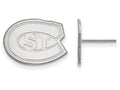 14k White Gold Logoart St. Cloud State Small Post Earrings
