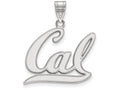 14k White Gold Logoart University Of California Berkeley Large Pendant