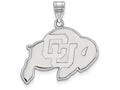 14k White Gold Logoart University Of Colorado Large Pendant