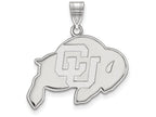 14k White Gold Logoart University Of Colorado Large Pendant