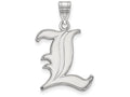 14k White Gold Logoart University Of Louisville Large Pendant
