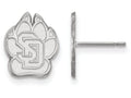 14k White Gold Logoart University Of South Dakota Small Post Earrings